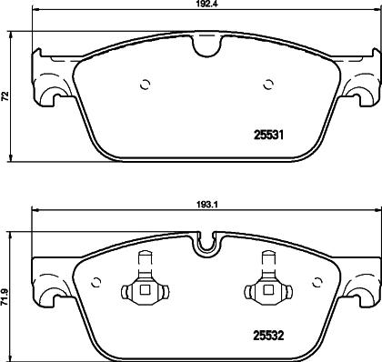 HELLA 8DB 355 020-841 - Колодки тормозные дисковые, комплект autodif.ru