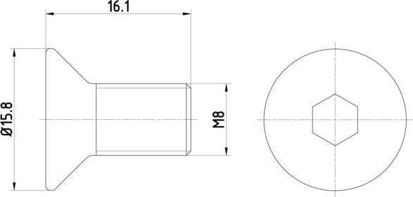 HELLA 8DZ 355 209-061 - Болт, диск тормозного механизма autodif.ru