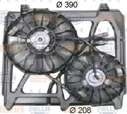 HELLA 8EW 351 034-501 - Вентилятор, охлаждение двигателя autodif.ru