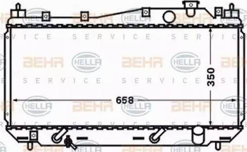 HELLA 8MK 376 768-301 - Радиатор, охлаждение двигателя autodif.ru