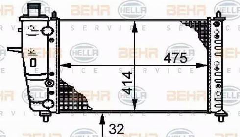 HELLA 8MK 376 720-331 - Радиатор, охлаждение двигателя autodif.ru