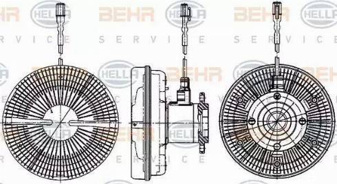 HELLA 8MV 376 906-521 - Сцепление, вентилятор радиатора autodif.ru