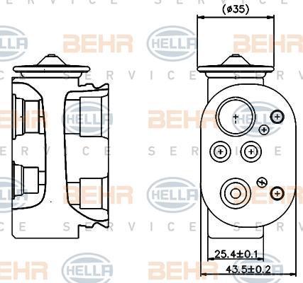 HELLA 8UW 351 004-224 - Расширительный клапан, кондиционер autodif.ru