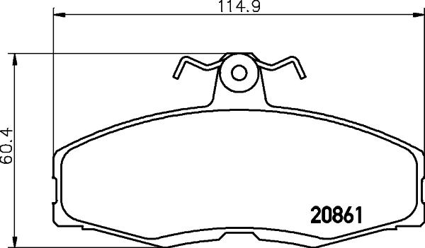 HELLA PAGID 8DB 355 005-941 - Тормозные колодки, дисковые, комплект autodif.ru