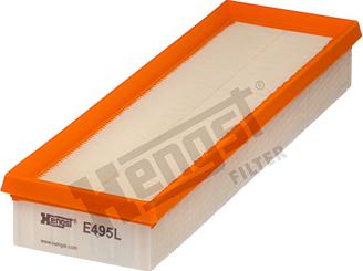 Hengst Filter E495L - Воздушный фильтр, двигатель autodif.ru