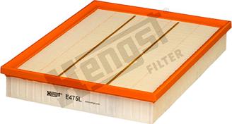 Hengst Filter E475L - Воздушный фильтр, двигатель autodif.ru