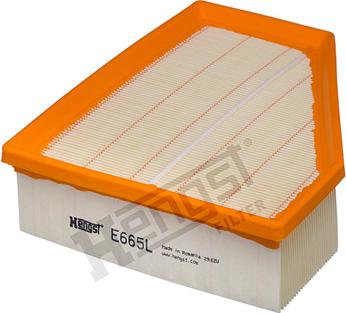 Hengst Filter E665L - Воздушный фильтр, двигатель autodif.ru