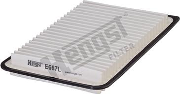 Hengst Filter E667L - Воздушный фильтр, двигатель autodif.ru