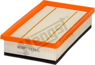 Hengst Filter E1166L - Воздушный фильтр, двигатель autodif.ru
