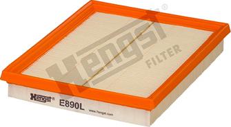 Hengst Filter E890L - Воздушный фильтр, двигатель autodif.ru