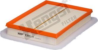 Hengst Filter E391L01 - Воздушный фильтр, двигатель autodif.ru