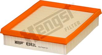 Hengst Filter E382L - Воздушный фильтр, двигатель autodif.ru