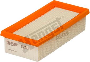 Hengst Filter E200L - Воздушный фильтр, двигатель autodif.ru