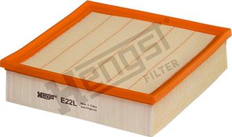 Hengst Filter E22L - Воздушный фильтр, двигатель autodif.ru