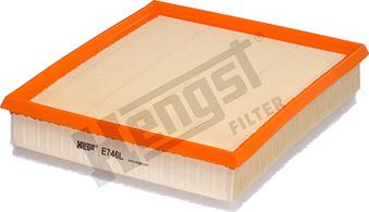 Hengst Filter E746L - Воздушный фильтр, двигатель autodif.ru