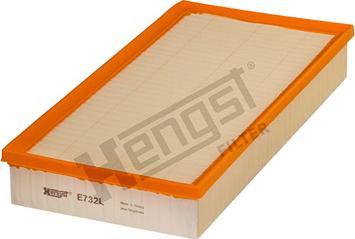 Hengst Filter E732L - Воздушный фильтр, двигатель autodif.ru