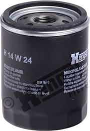 Hengst Filter H14W24 - Масляный фильтр autodif.ru