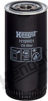 Hengst Filter H18W01 - Фильтр масляный Hengst H18W01 (W 962) Caterpillar, Iveco, Volvo,SHACMAN, Weichai WP8, WP10 autodif.ru