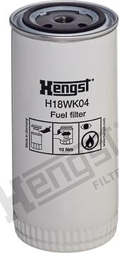 Hengst Filter H18WK04 - Топливный фильтр autodif.ru