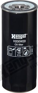 Hengst Filter H200W20 - Масляный фильтр autodif.ru