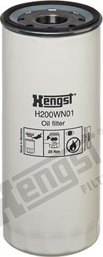 Hengst Filter H200WN01 - H200WN01 Фильтр масляный BY-PASS Renault Premium, Kerax /DXi, Magnum DXi, Volvo FH12/16, FM7/9/12 / autodif.ru