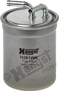 Hengst Filter H281WK - Топливный фильтр autodif.ru