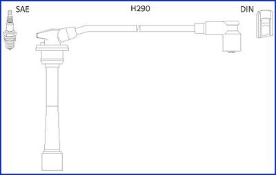 Hitachi 134528 - Комплект проводов зажигания autodif.ru