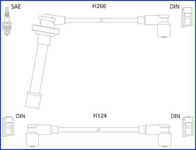 Hitachi 134522 - Комплект проводов зажигания autodif.ru