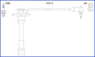Hitachi 134130 - Комплект проводов зажигания autodif.ru