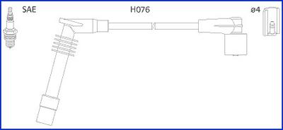 Hitachi 134234 - Комплект проводов зажигания autodif.ru