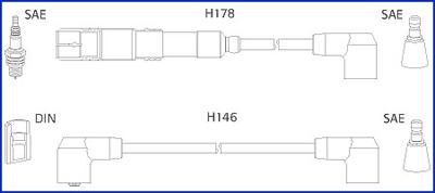 Hitachi 134755 - Комплект проводов зажигания autodif.ru