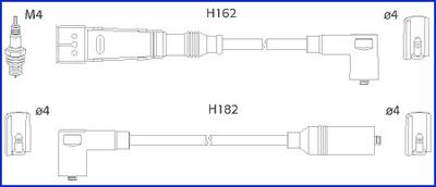 Hitachi 134704 - Комплект проводов зажигания autodif.ru