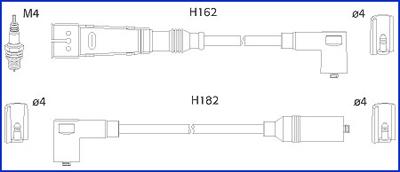 Hitachi 134701 - Комплект проводов зажигания autodif.ru