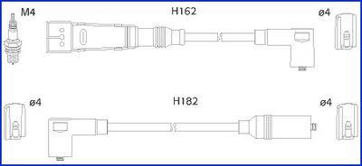 Hitachi 134785 - Комплект проводов зажигания autodif.ru