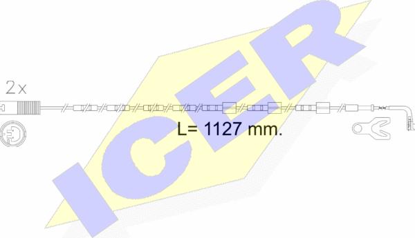 Icer 610605 E C - Сигнализатор, износ тормозных колодок autodif.ru