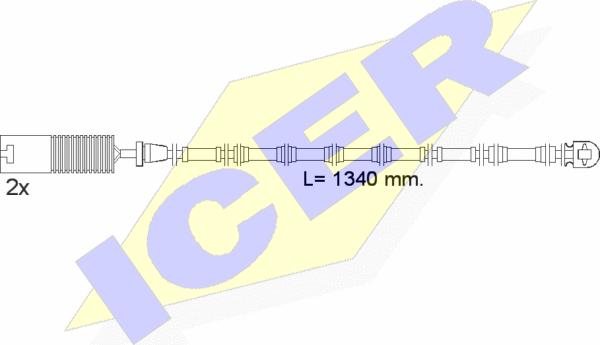 Icer 610391 E C - Сигнализатор, износ тормозных колодок autodif.ru