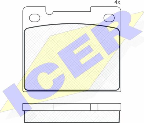 Icer 180770 - Тормозные колодки, дисковые, комплект autodif.ru