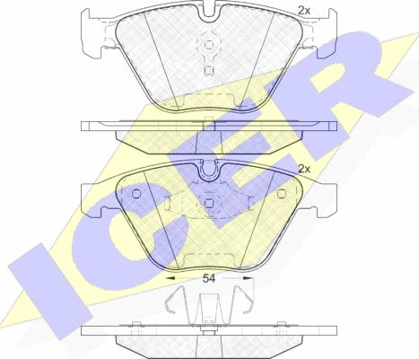 Icer 181940 - Тормозные колодки, дисковые, комплект autodif.ru