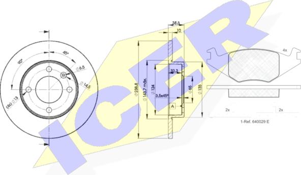 Icer 30461-3325 - Дисковый тормозной механизм, комплект autodif.ru