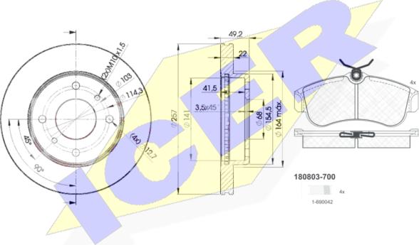 Icer 30803-7101 - Дисковый тормозной механизм, комплект autodif.ru