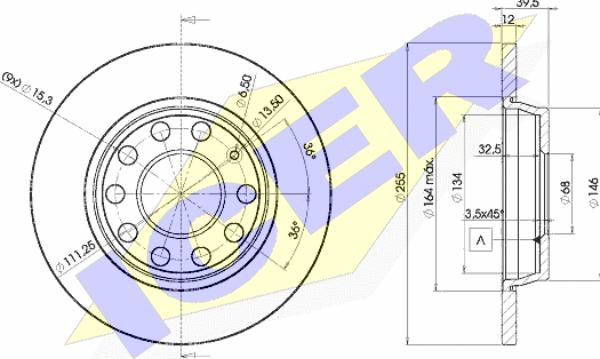 Icer 78BD5309-2 - Тормозной диск autodif.ru