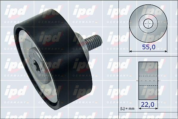 IPD 15-4086 - Ролик, поликлиновый ремень autodif.ru
