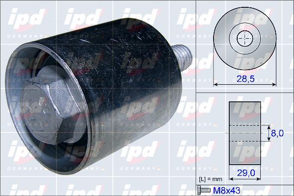 IPD 15-3897 - Направляющий ролик, зубчатый ремень ГРМ autodif.ru