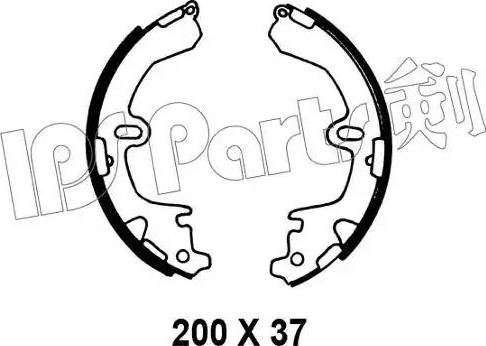 IPS Parts IBL-4201 - Тормозные башмаки, барабанные autodif.ru