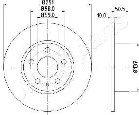 Japanparts DP-0202 - Тормозной диск autodif.ru