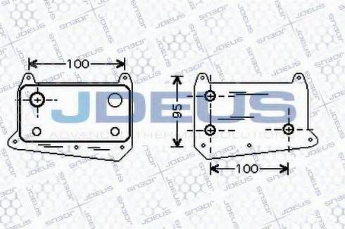 Jdeus 417M25 - Масляный радиатор, двигательное масло autodif.ru