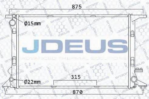 Jdeus 001M25 - Радиатор, охлаждение двигателя autodif.ru
