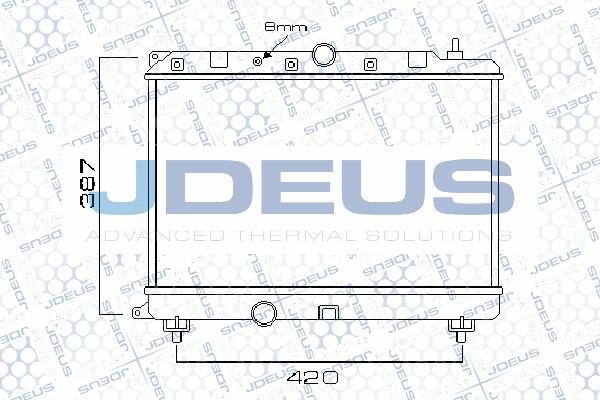 Jdeus 002M04 - Радиатор, охлаждение двигателя autodif.ru