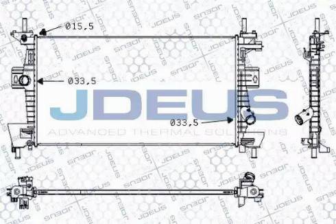 Jdeus 012M38 - Радиатор, охлаждение двигателя autodif.ru