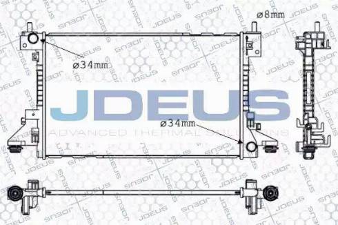 Jdeus 020M80 - Радиатор, охлаждение двигателя autodif.ru